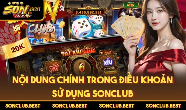 Nội dung chính trong điều khoản sử dụng SONCLUB